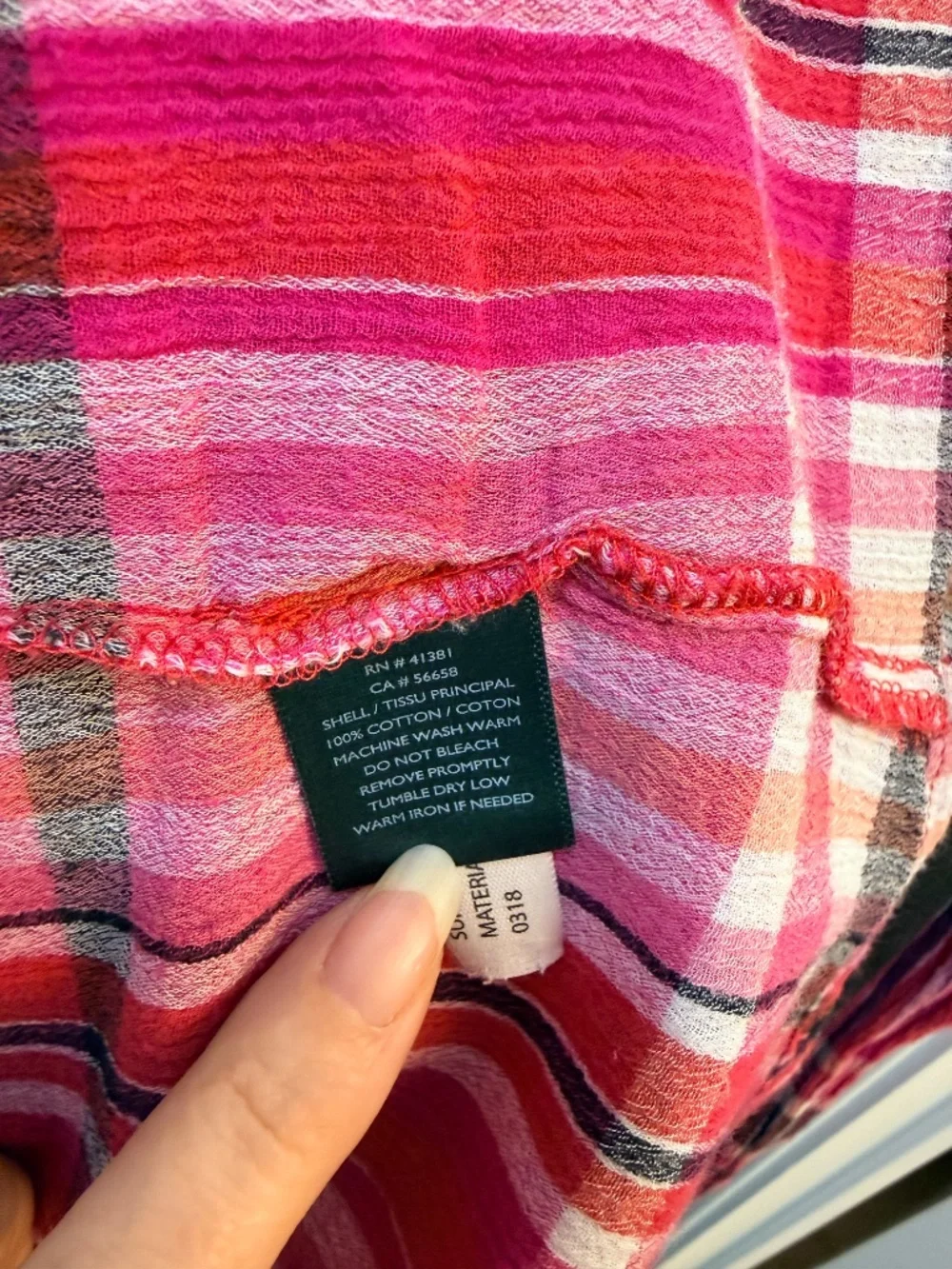 Lauren Ralph Lauren Pink Plaid Western Shirt – Women’s Size L - Picture 8 of 8